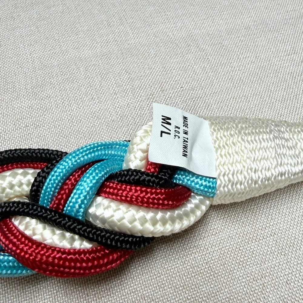Vintage 1980s Braided Rope Cord Belt 28”